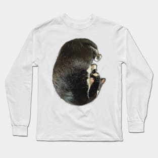 Sleepy Cuddle Cutie | Tuxedo Cat Photograph Long Sleeve T-Shirt